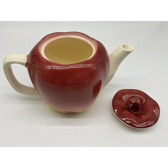 Otagiri Apple Ceramic Teapot, Vintage Made in Japan Collectible Drinkware - Picture 10 of 15